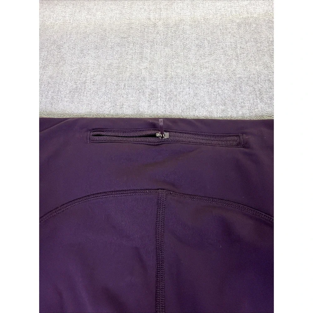Lululemon Women's Leggings Size 4 Burgandy with Pockets High Rise Ankle - Picture 14 of 16
